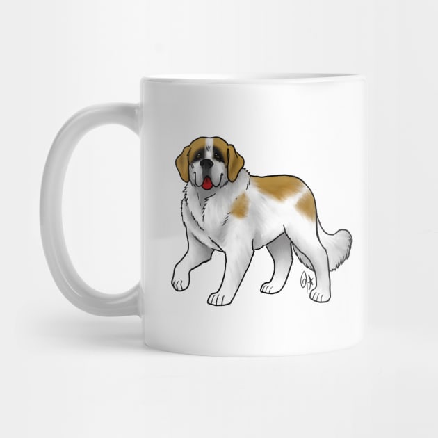 Dog - Saint Bernard - Brown and White by Jen's Dogs Custom Gifts and Designs